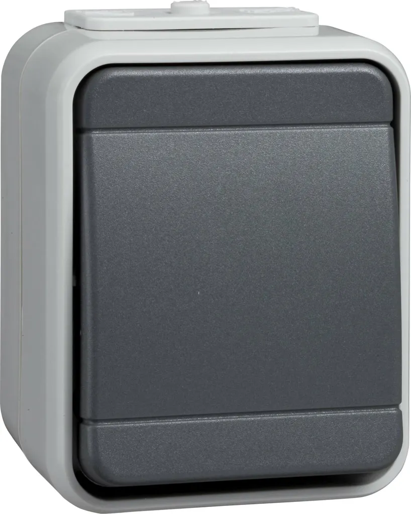 Bouton gris saillie 442109 avec contact NO - Haute résistance Niko 44