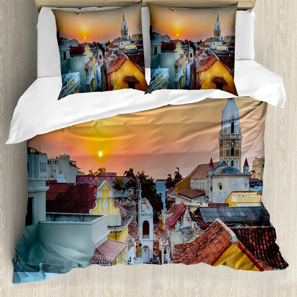 Set Copripiumino Matrimoniale Tramonto Costa ABAKUHAUS 200x200