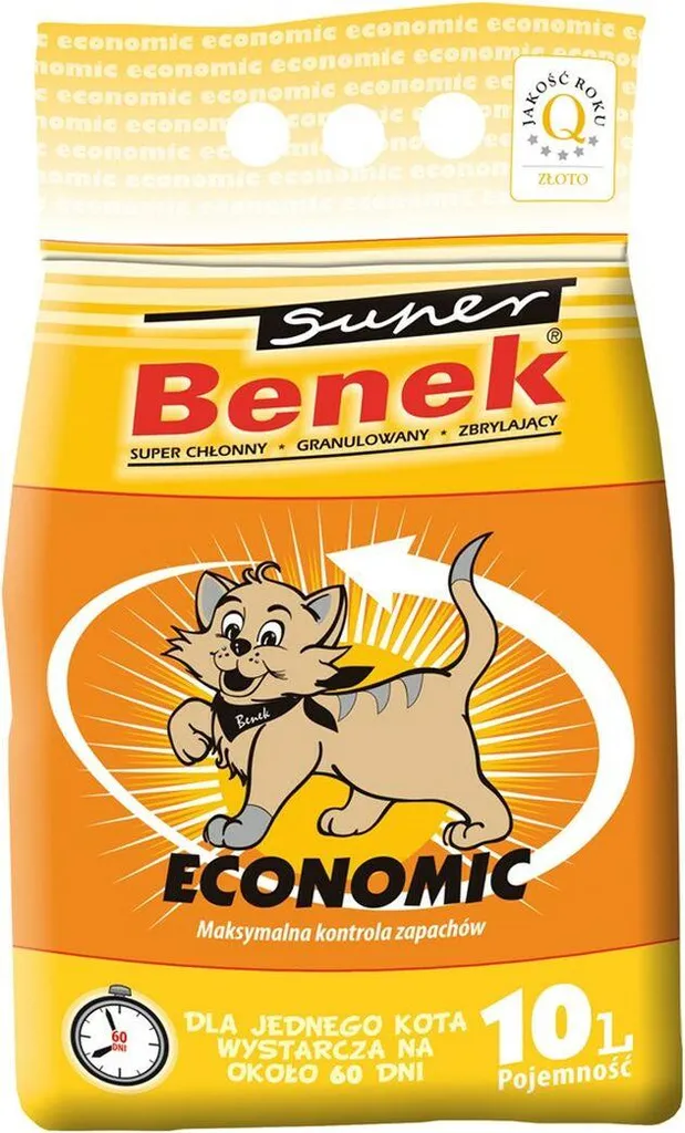 SUPER BENEK 10l Lettiera per Gatti Economica - Benessere Naturale