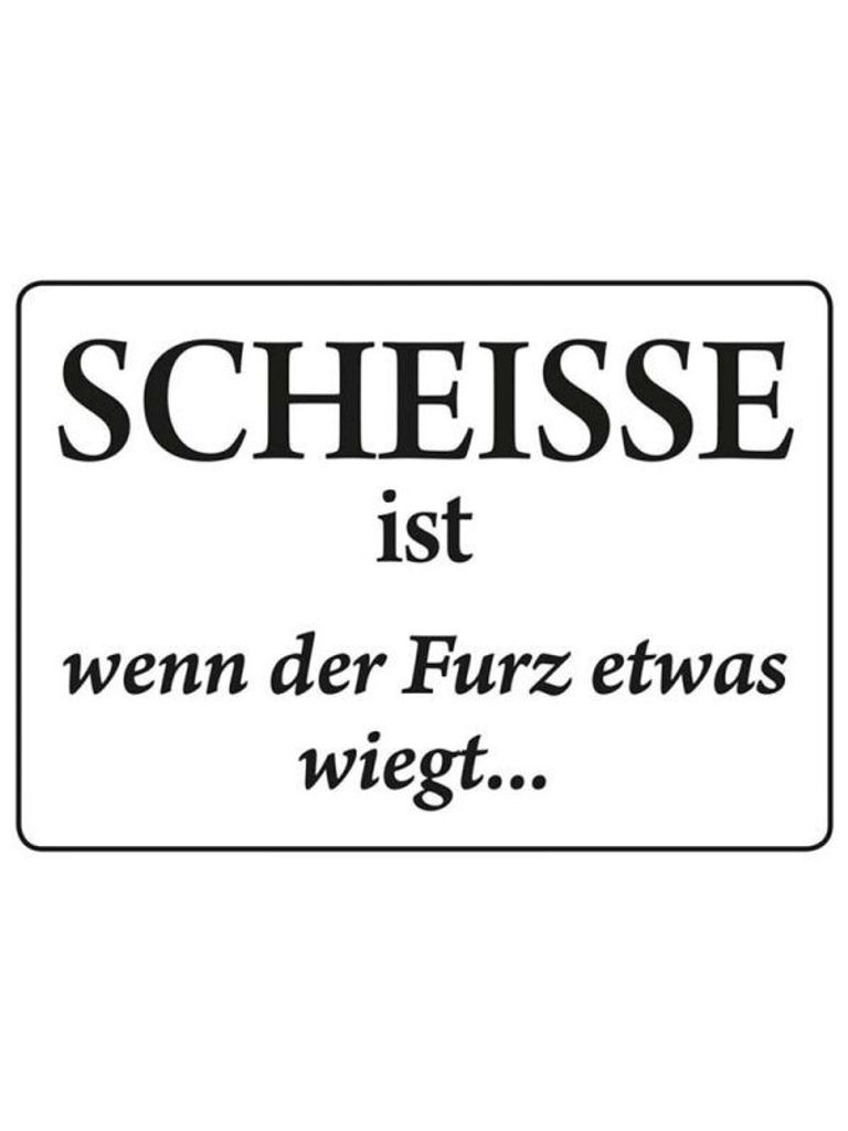 Blechwarenfabrik Braunschweig Blechpostkarte - Scheisse ist...