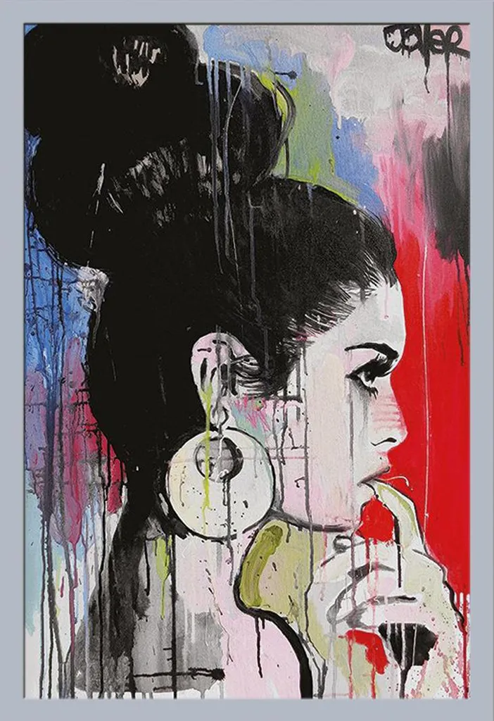 Quadro Loui Jover Planets Cornice Argento Shinsuke 61x91.5 cm