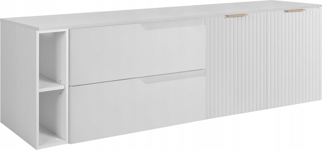 RODAN | Waschbeckenunterschrank - Weiß - 160 cm - Mit Produktbild 