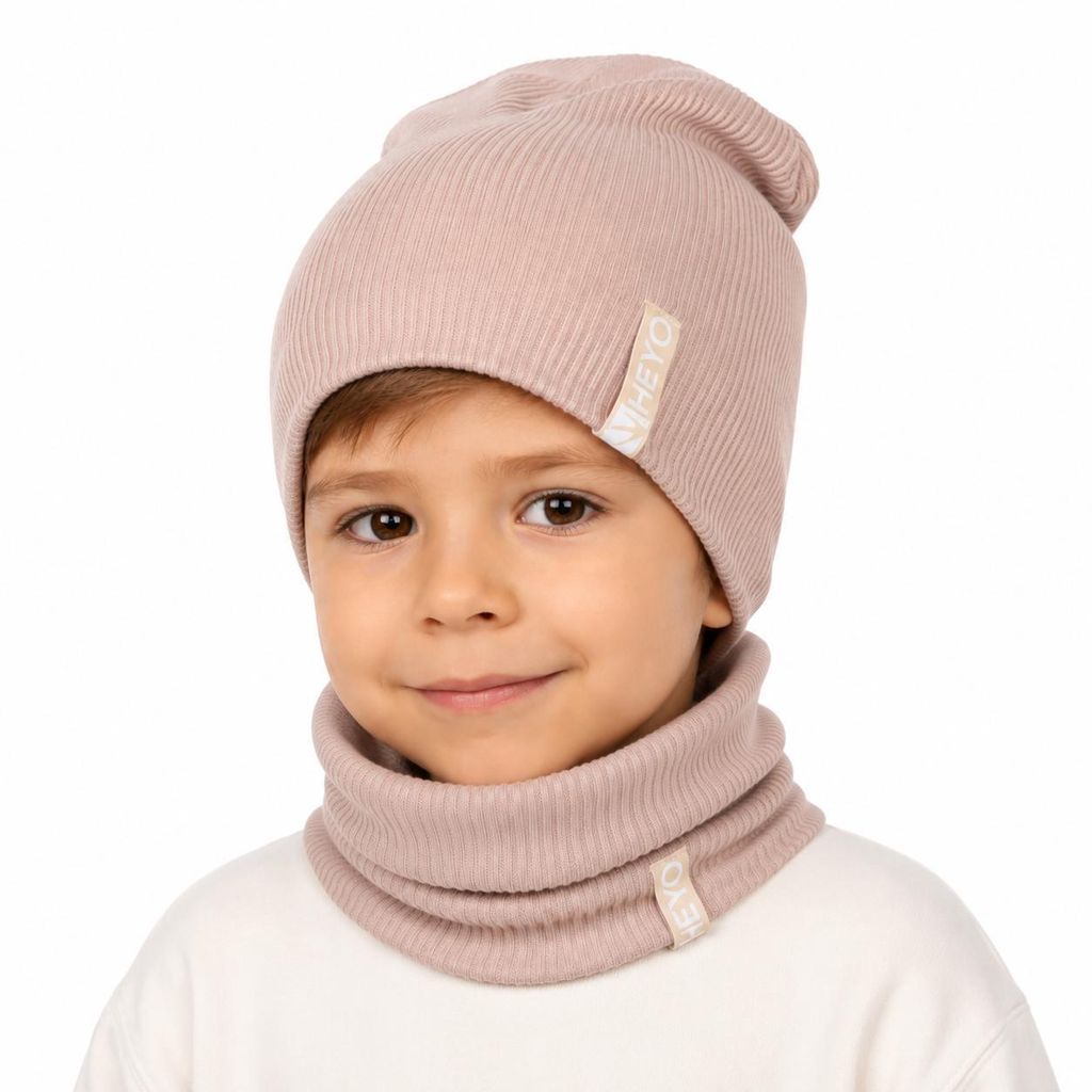 HEYO Kinder Beanie Mütze und Schlauchschal Set aus Produktbild 