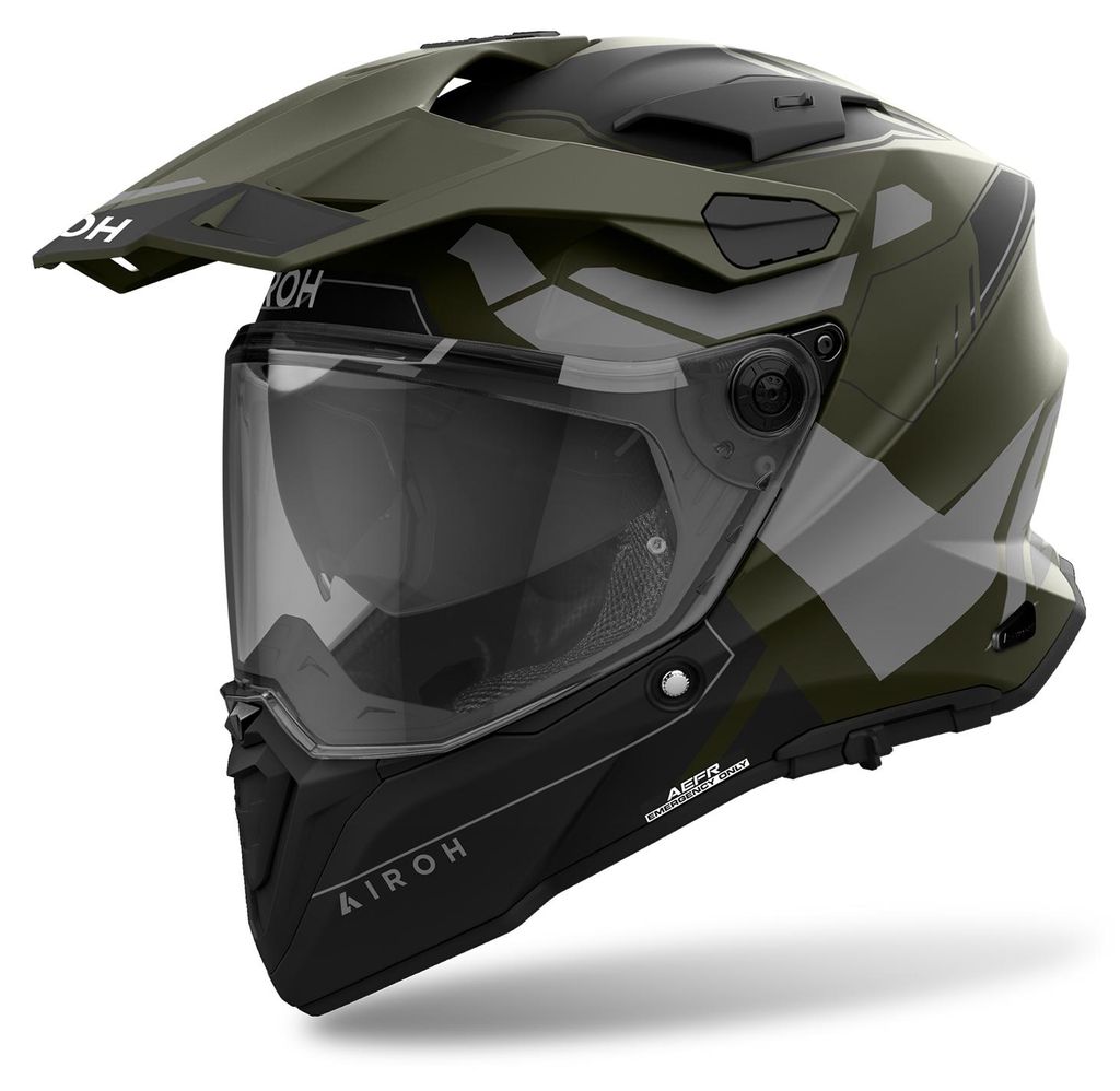 Casco de motocross Airoh Commander 2 Reveal, color verde Imagen del producto 