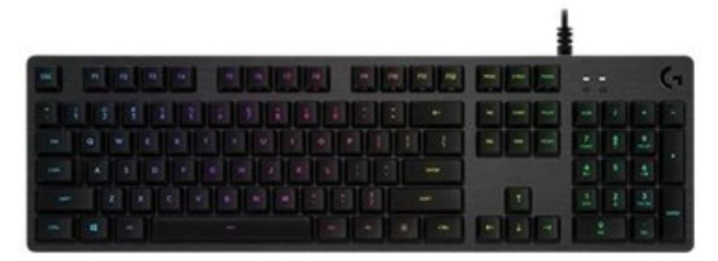 Logitech Gaming G512 - Tastatur - Hintergrundbeleuchtung - USB - AZERTY - Französisch - Tastenschalter: GX Blue - Kohle