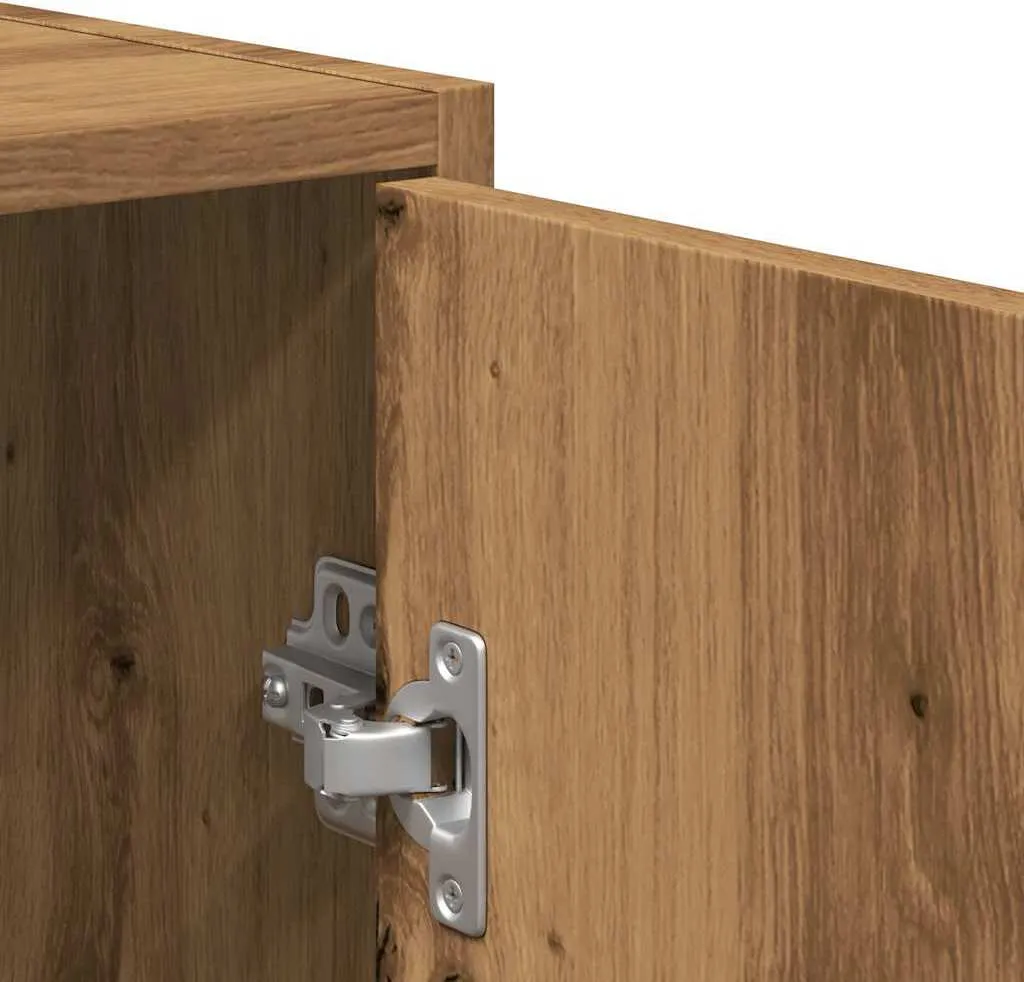 SYFAX™ Mobile da Bagno con Specchio Rovere Artigianale Truciolato - 7