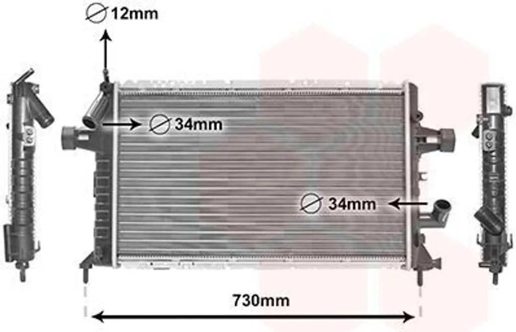 Radiateur moteur haute performance en alu pour OPEL Astra G T98 37012294