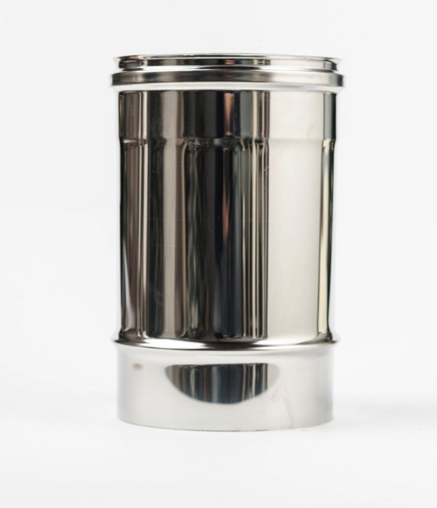 RVS kachelpijp 200 mm × 25 cm, enkelwandig – Kamininox Productafbeelding 