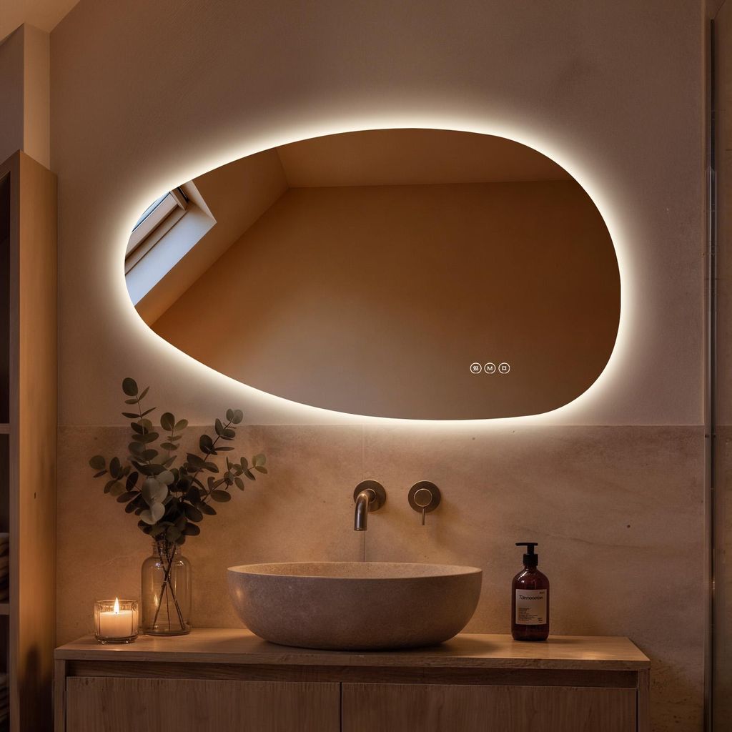 S'AFIELINA specchio da bagno con illuminazione 50×85 cm Immagine del prodotto 