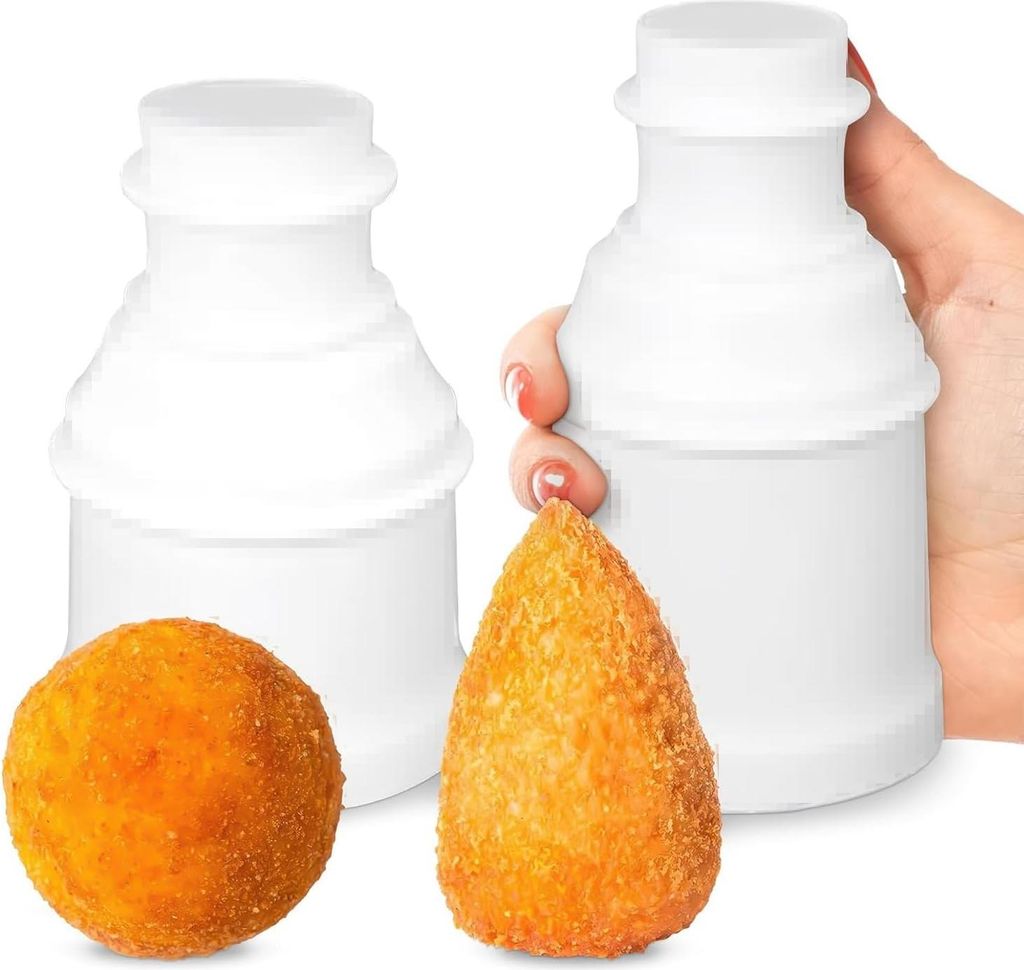 Kleine Arancini Formen - 80-160g - Weiß - Konische Form - Produktbild 