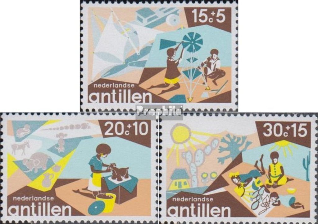 Briefmarken Niederländische Antillen 1975 Mi 307-309 Produktbild 