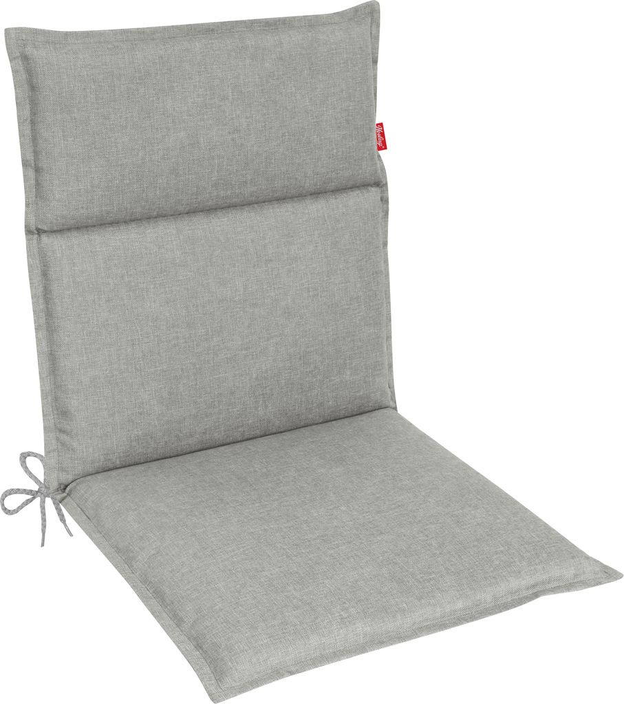 Herlag Niedriglehner Gartenstuhlauflage Bea 100x50x4,5cm Silbergrau Wasserabweisend Fleckschutz