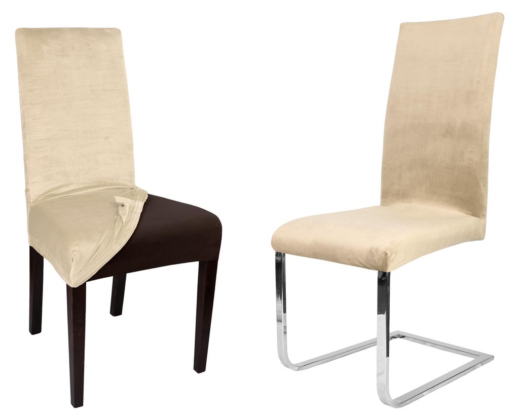 Beautex Lea Stuhlhussen Sets, Samt Mikrofaser Stuhlbezug, Produktbild 