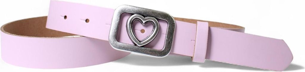 FRONHOFER süßer Damen Ledergürtel 3 cm, echt Leder, Herz Gürtelschnalle, silber