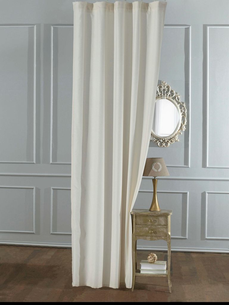 Gardinella Vorhang ESTORINA CREME 130 cm x 245 cm – Helle Eleganz mit praktischem Komfort