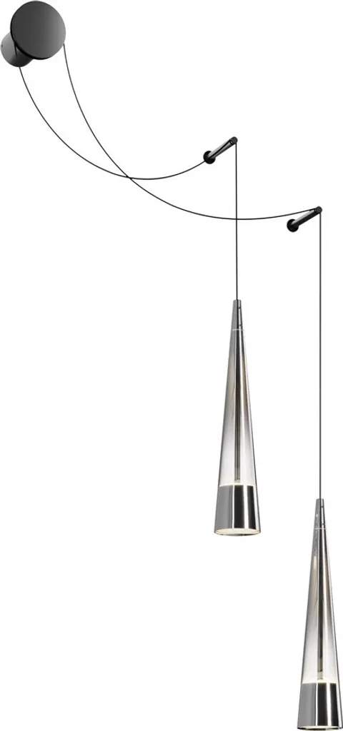 Applique murale LED chrome Sintesi pour éclairer un couloir sombre 840lm