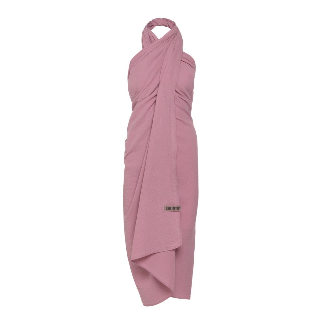 Knit Factory Liv Pareo - XL Musselintuch - Strandtuch - Lila - 180x130 cm