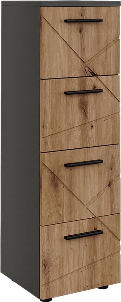 Szafka Midi Vicco Irma Antracyt/Dąb goldkraft 30 x 95 cm z Zdjęcie produktu 