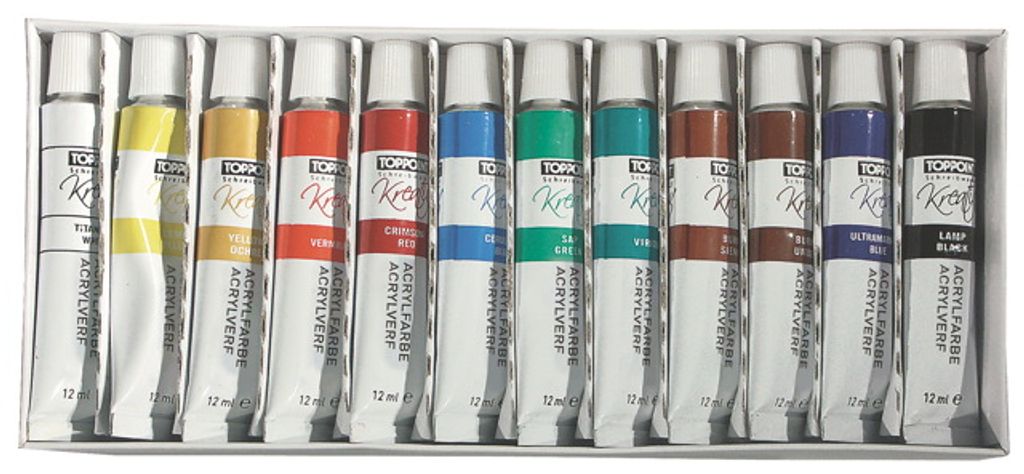 72 (6x 12) Tuben Acrylfarbe Set mit je 12ml