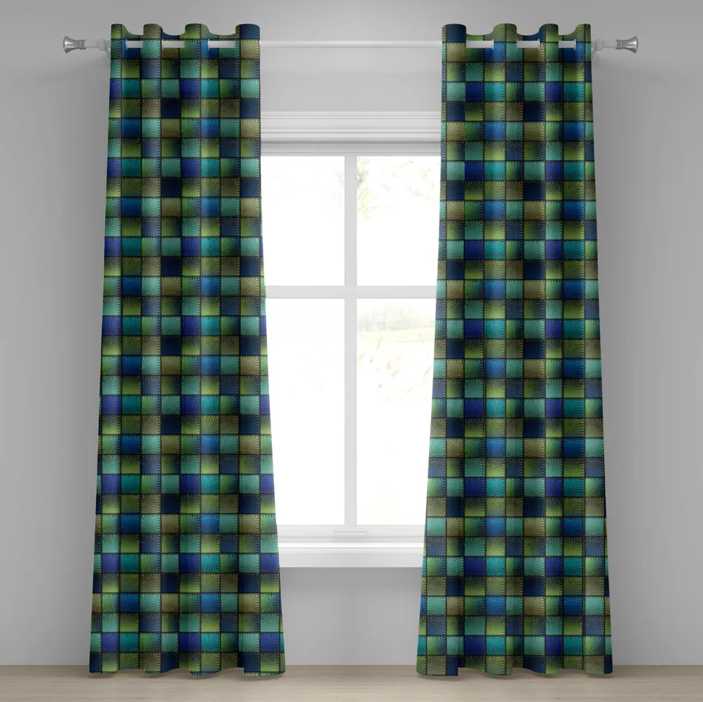 Paire de Rideaux Décoratifs Géométriques 280 x 245 cm pour Salon Moderne