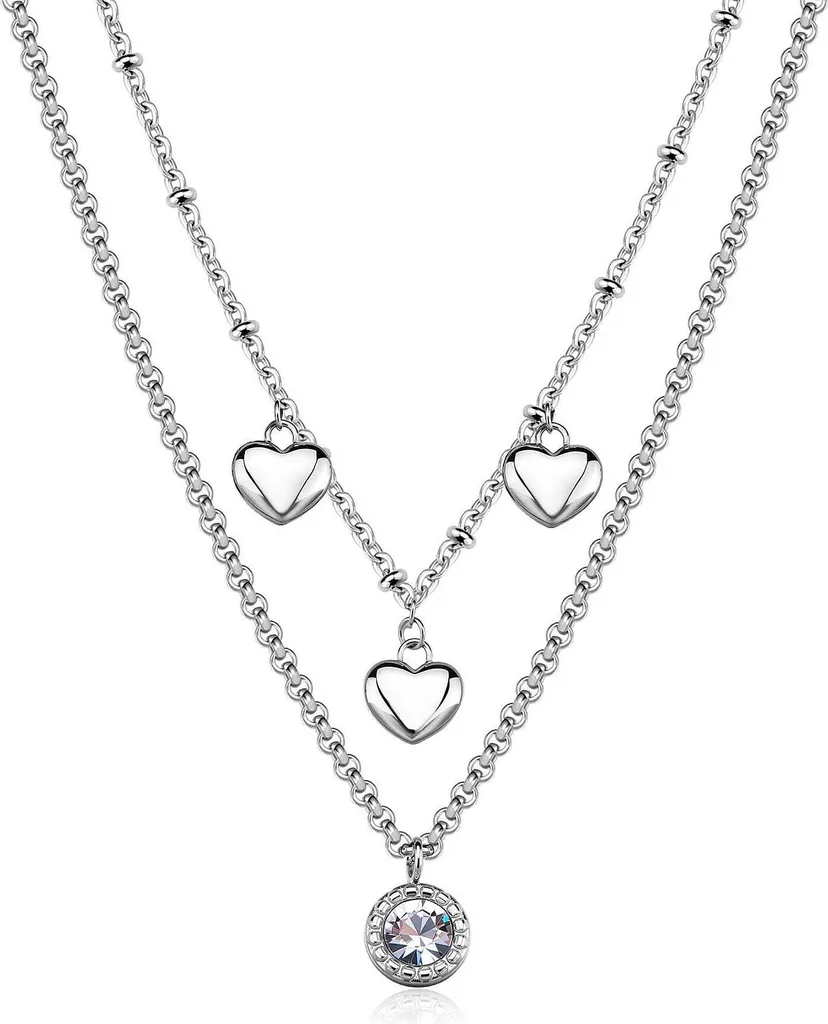 Sautoir multi-rangs femme Sagapò Aurora en argent rhodié de 43-49 cm