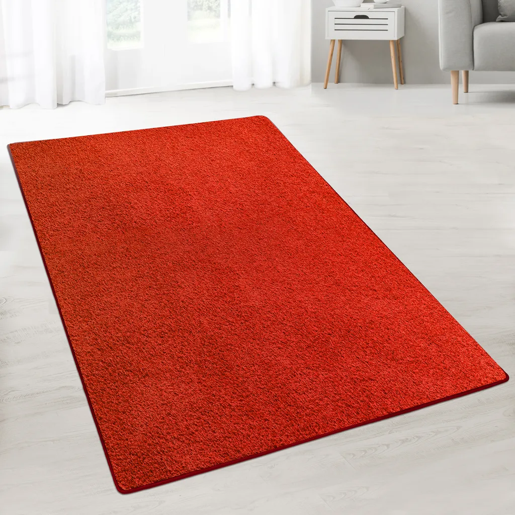 Tapis Shaggy sur mesure pour intérieur Barcelona Rouge 120 - 240 x 50 cm