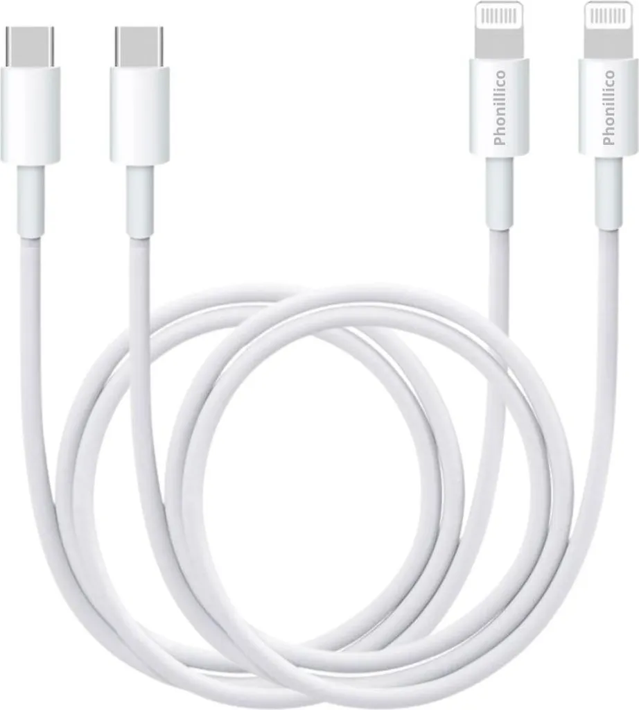 Cavo iPhone 2m [2 Pezzi] Phonillico USB-C Lightning per Tutta la Famiglia
