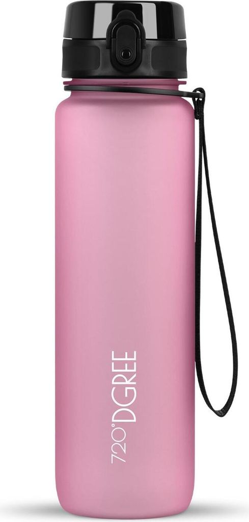 uberBottle softTouch Trinkflasche mit Fruchtbehälter 1000ml / Rose/ 720DGREE