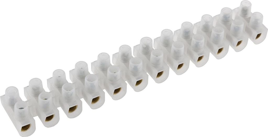 ChiliTec 17905 Lüsterklemmen für 4,0-10mm², 12 Klemmen Messingeinsatz, transparent