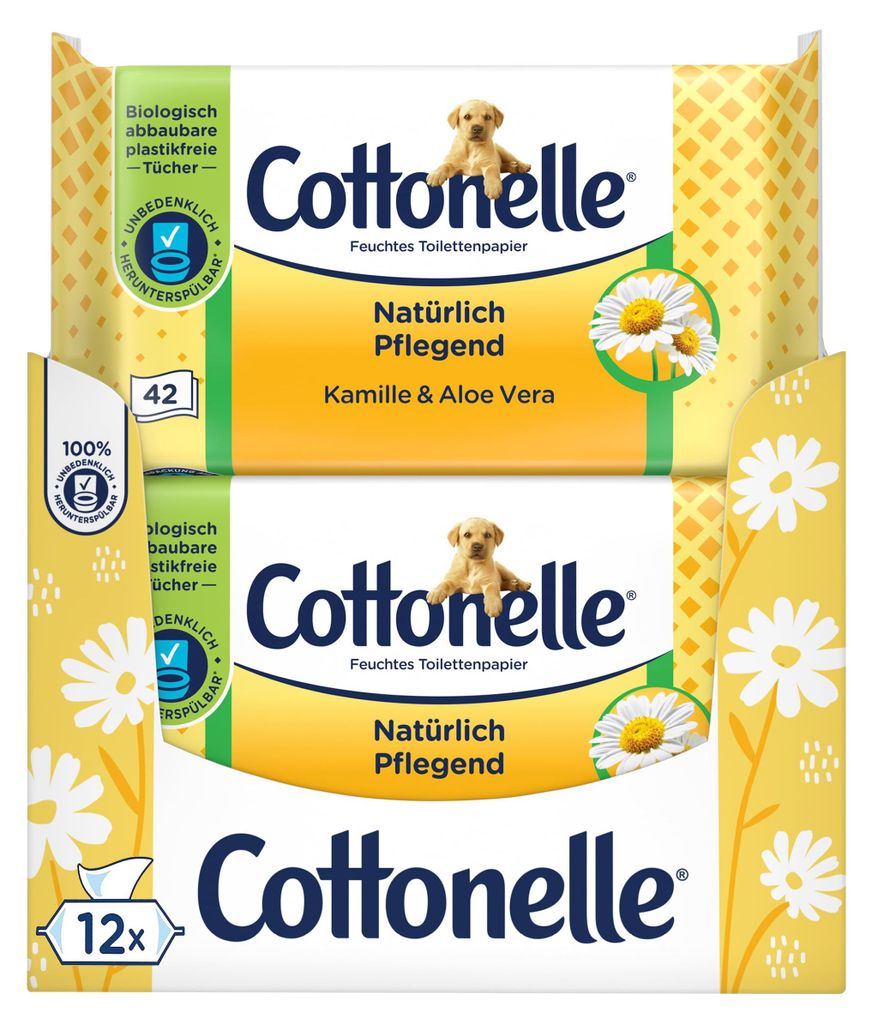 Cottonelle vlhčené toaletní papíry s přirozenou péčí o Obrázek produktu 