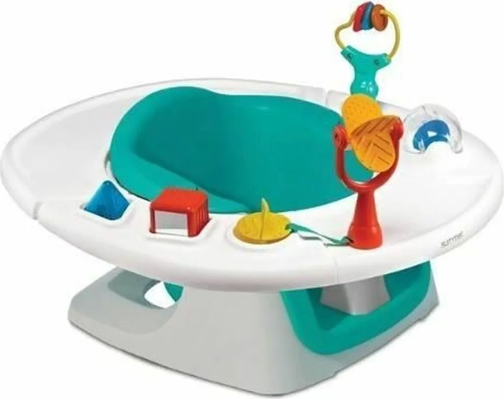 Chaise haute Summer Infant bleue évolutive avec assise rembourrée douce
