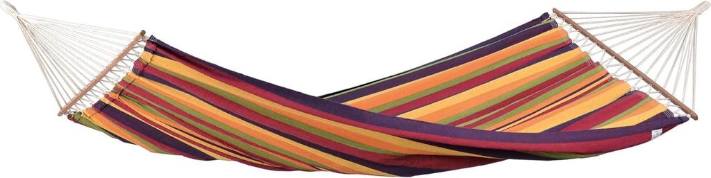 XL Buitehangmat für 2 Personen bis 150 kg, handgefertigt in Brasilien, 210 x 140 cm, bunt gestreift
