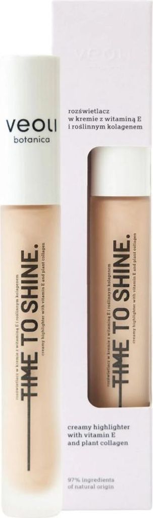 Veoli Botanica Time To Shine Rozświetlacz w kremie z witaminą E i roślinnym kolagenem, 10 ml