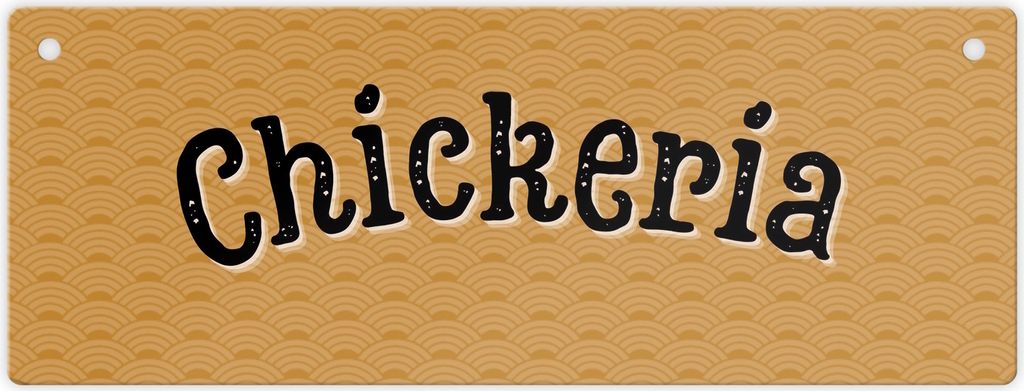 Chickeria Hühnerstall Metallschild L in 10,5x28cm