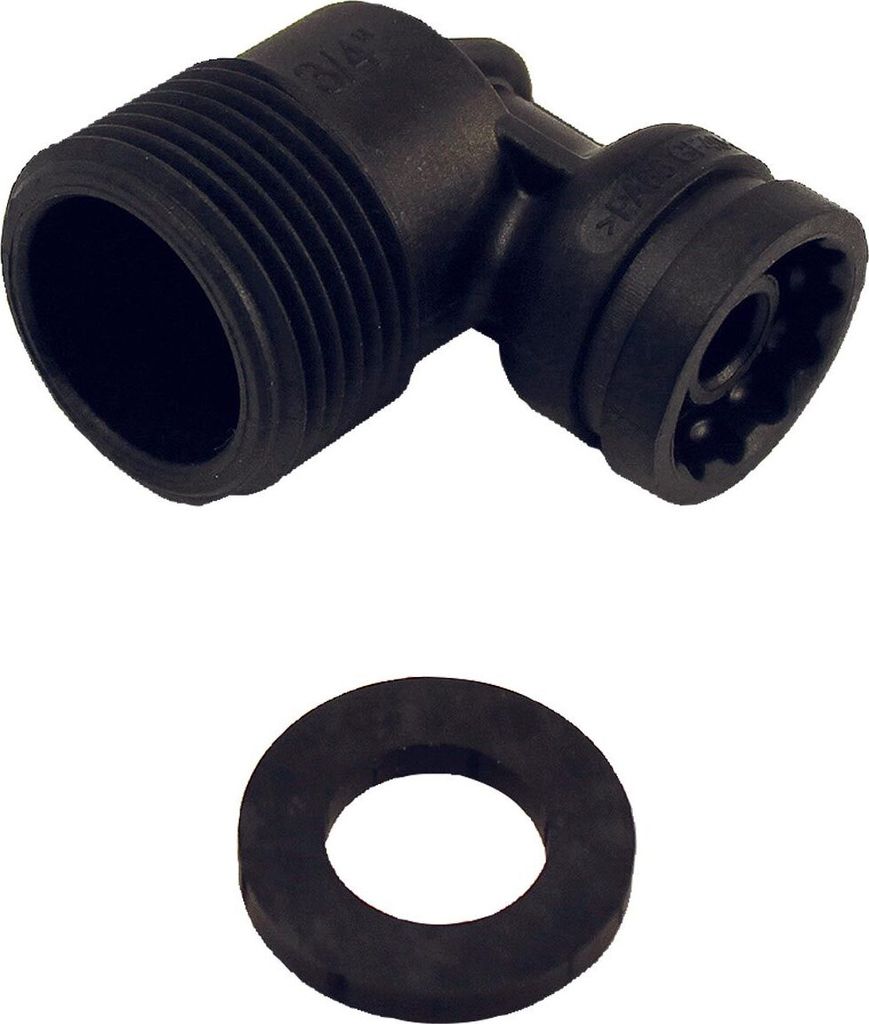 BWT besthead Flex Anschlussstück 90°-Bogen, FLEX Connector x AG 3/4" aus GFK