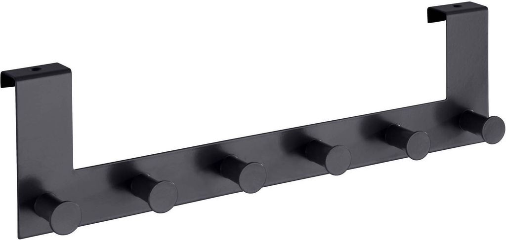 WENKO Metall Türgarderobe Celano in Schwarz 39 x 11 x 5,5 Produktbild 1