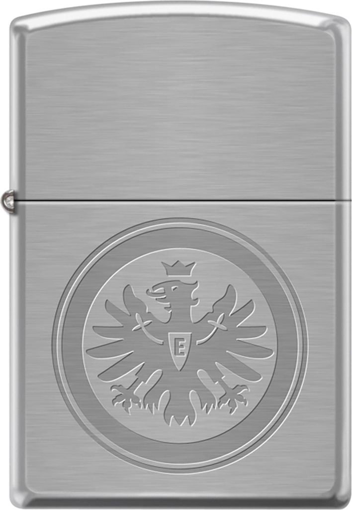 Original Zippo Sturmfeuerzeug chrom matt mit Eintracht Produktbild 