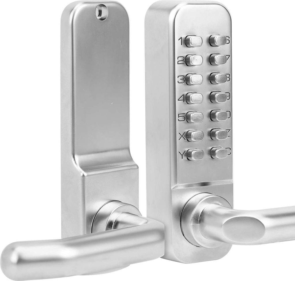 IP65 Mechanisches Türschloss aus Edelstahl mit Tastaturen - Schlüsseloses Zugangstürschloss für Türdicken von 33-60 mm, Sicherheit für das Ho...
