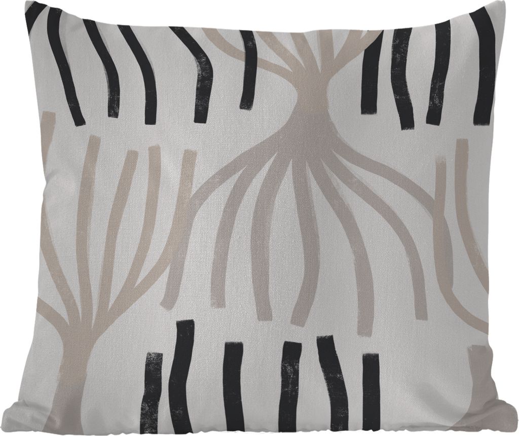 MuchoWow Outdoor Kissen - Linie - Pastell - Abstrakt - Muster - 40x40 cm - Wetterfest - Lounge Kissen - Kopfkissen - Interieur - Polster mit Bild