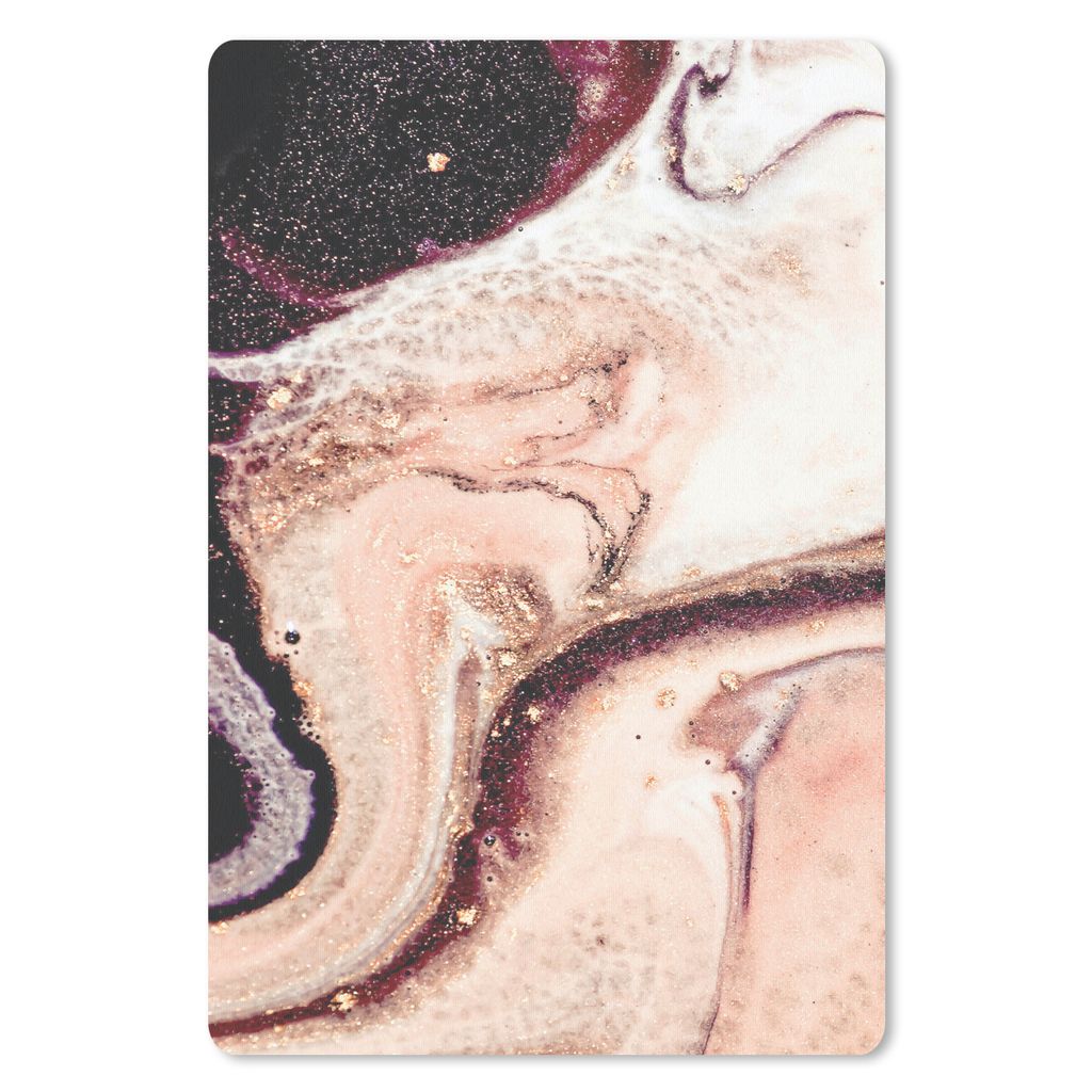 MuchoWow Mauspad Mousepad Stein - Marmor - Edelstein - Abstrakt - Natur - Rosa 40x60 cm - Mousepads - Maus Mat - Pad - Mausunterlage - Schreibtis...