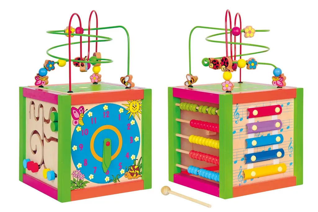 Jeu éducatif anti-ennui : Cube didactique Woody Woody 102190837 en bois