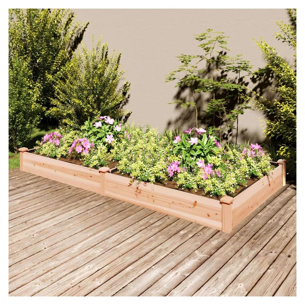 Hochbeet mit Einlage 240x120x25 cm aus massivem Tannenholz