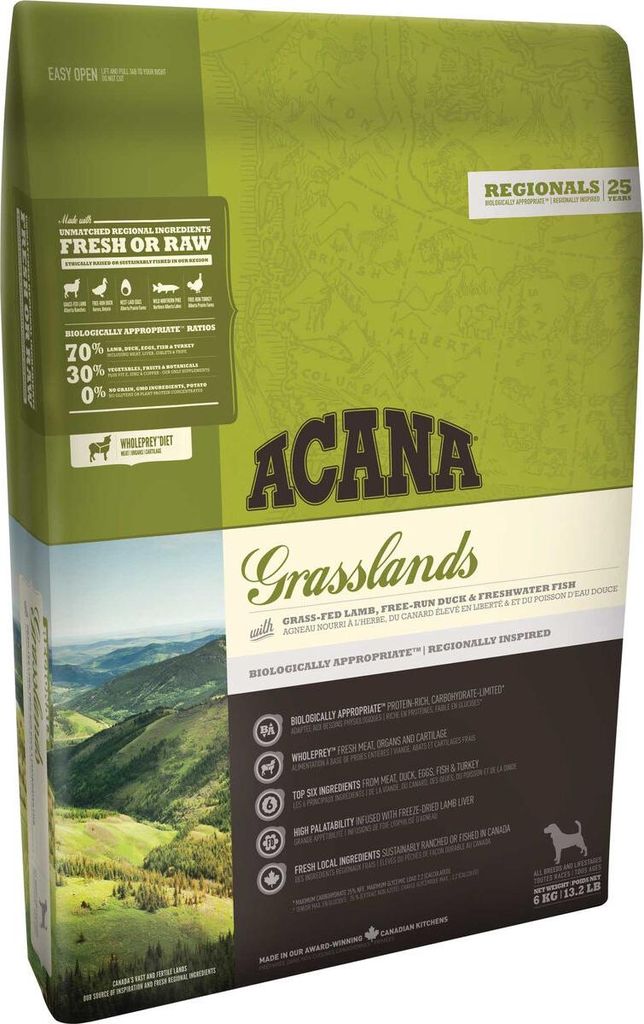 Pienso Acana Hund TF Regionals Grünland Adulto Cordero Pato 11,4 Kg