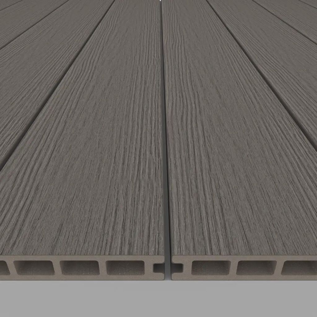 WPC Terrassendiele 25x140 mm ummantelt Silver Gray 80 cm : Silver Gray : 80 cm