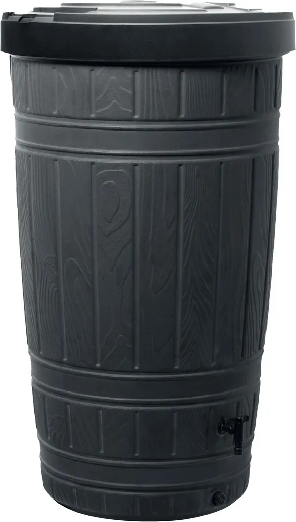 Récupérateur d'eau Woodcan 265L - Économisez l'eau avec style en noir