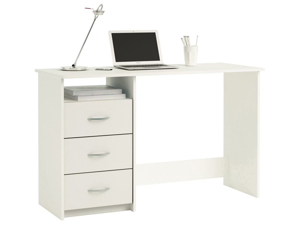 Bureaux ARISTOTEL, blanc, 123x50,1x76,5 cm Image du produit 