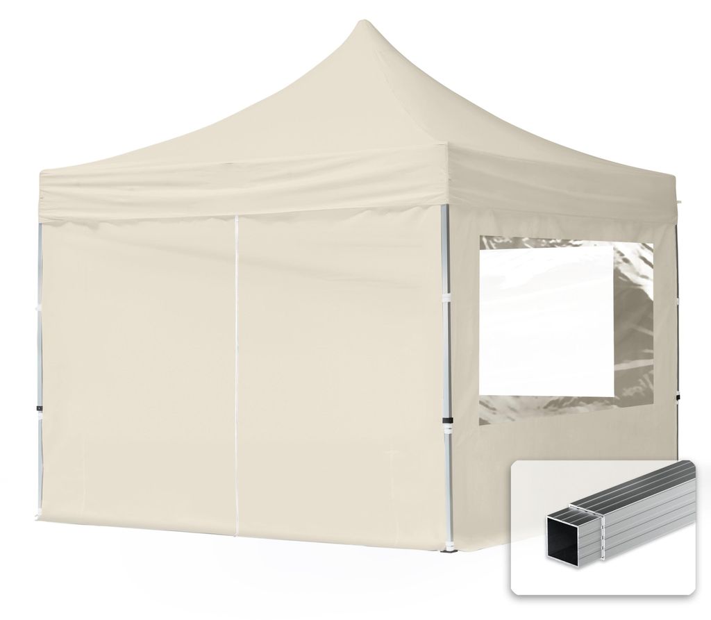 TOOLPORT 3x3m Aluminium Faltpavillon, inkl. 4 Seitenteile, Produktbild 