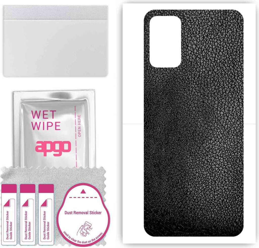 apgo Rückseite Schutzfolie, Skin, kompatibel mit ZTE Blade A52, Hinten Displayschutzfolie aus Vinylfolie, kratzfest, einfache Montage - Schwarzes ...