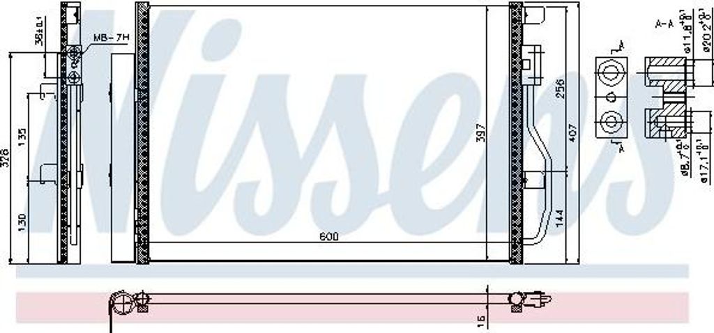 NISSENS 940389 Kondensator, Klimaanlage OE 1850272 kompatibel mit Aveo, Trax, Mokka