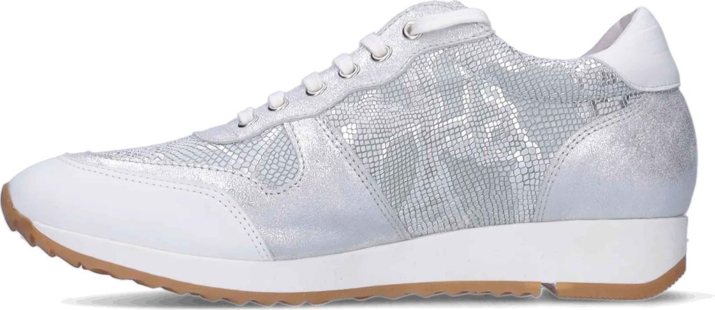 JJ Footwear Bermuda Sneaker in Übergrößen Weiß 1515003-937Offwhite/Zilver in Weite XXL